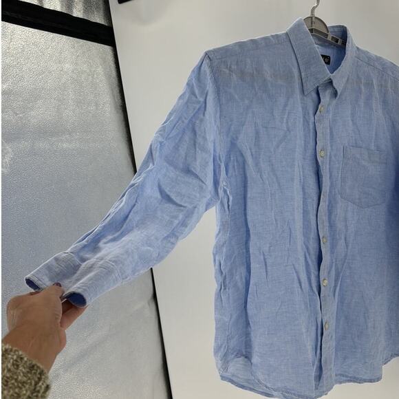 Orvis Pure Linen Long-Sleeved Shirt classic fit cool comfort summer lightweight - Picture 5 of 8